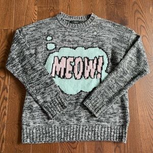 Meow Sweater Forever 21 M
